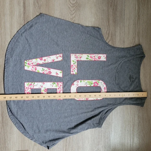 Love Floral Tank Top BOBBIE BROOKS Women's XL - Picture 5 of 6